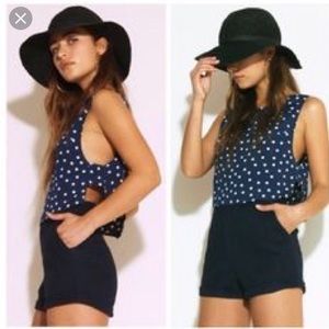 REFORMATION Polka Dot Crop Top